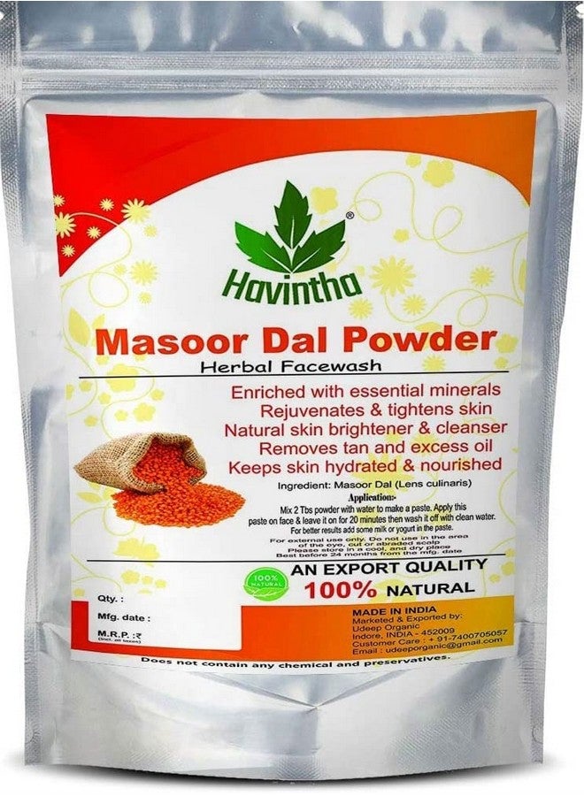 Havintha Havintha Masoor Dal Powder for Natural Face Pack | Skin Fairness Wrinkles Acne Pimples and Darkspots - 100grams - Image 1