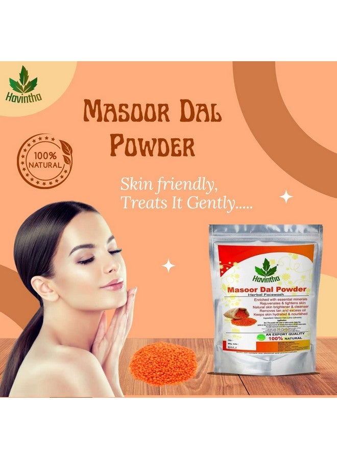 Havintha Havintha Masoor Dal Powder for Natural Face Pack | Skin Fairness Wrinkles Acne Pimples and Darkspots - 100grams - Image 2