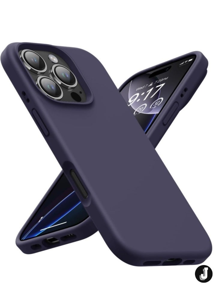 JAJEEK "Premium Soft Liquid Silicone Case for iPhone 16 Pro – Silky Soft Touch Full-Body Protective Bumper (Dark Purple)" - Image 1
