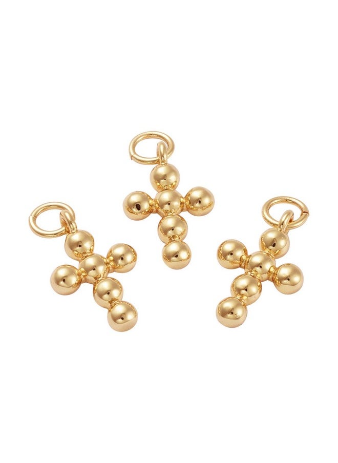 DanLingJewelry - 10 Pcs Craft Supplies Beads Charms Pendants Cross Charms For Jewelry Making Crafting - Image 1