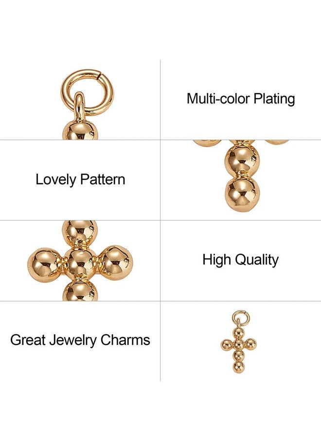 DanLingJewelry - 10 Pcs Craft Supplies Beads Charms Pendants Cross Charms For Jewelry Making Crafting - Image 1