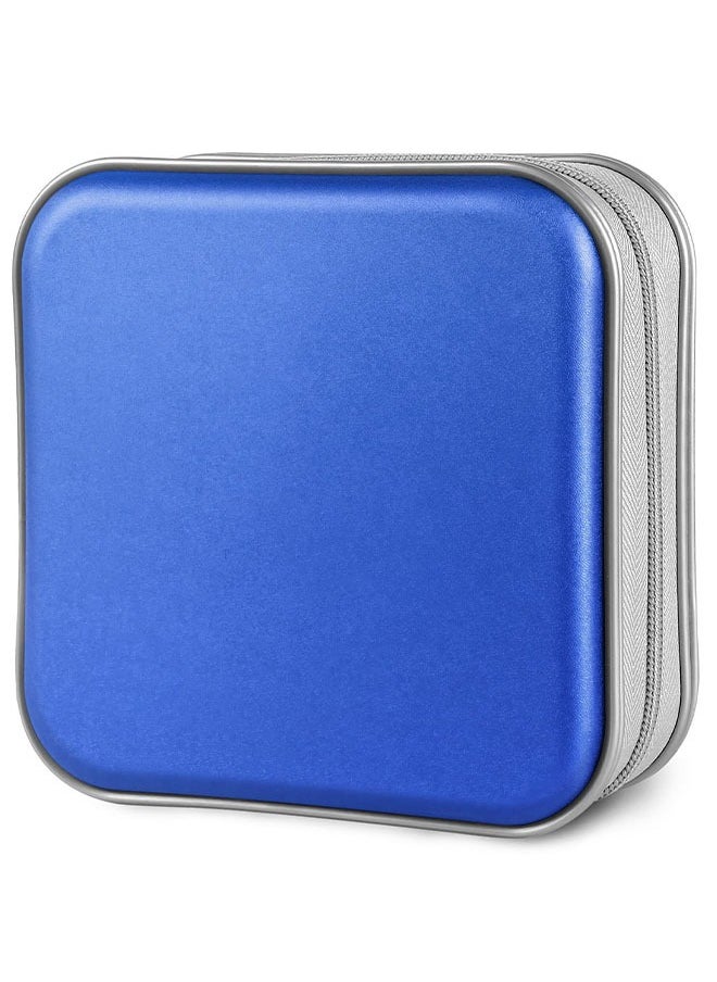 FLABOX 40 CD/DVD Sleeves Portable  Storage Organizer Scratch-Resistant Protective Cases (Blue)  - Image 1