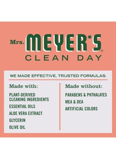 Mrs. Meyer's Clean Day Hand Soap, Made with Essential Oils, Biodegradable Formula, Geranium, 12.5 fl. oz - Pack of 3  - Image 4