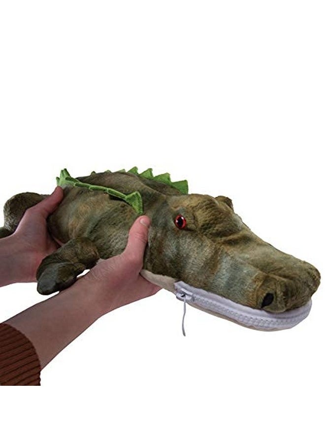 Prextex - Stuffed Alligator Toy With 3 Baby Alligators - Alligator Plush Mommy With 3 Zippered Stuffed Alligator Babies, Ideal Stuffed Animal For Boy Or Girl Playtime - 3-5 Years - Image 1