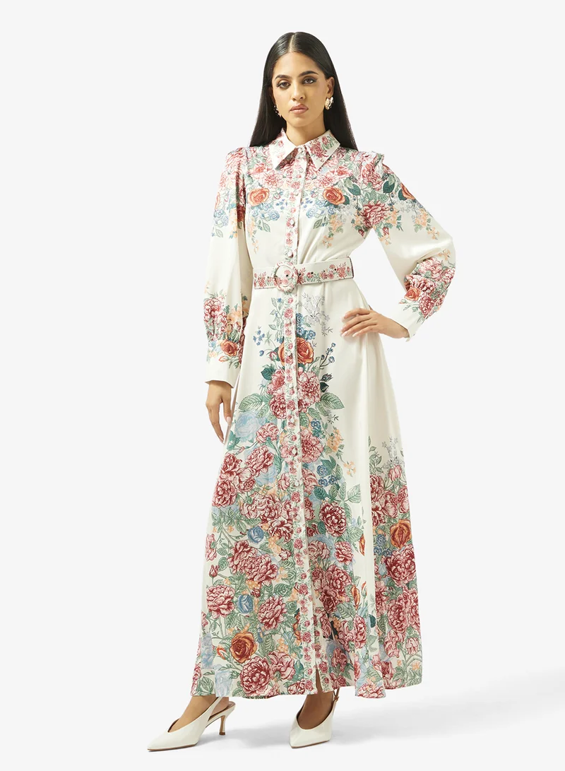 Khizana Abstract Print Dress