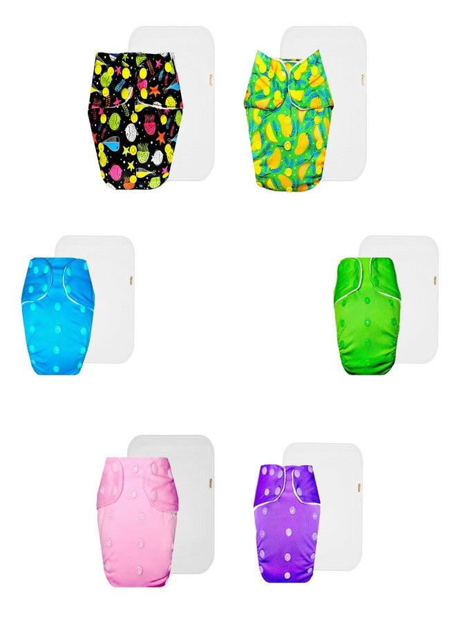 Dumbledo Premium Cloth Diaper with Cotton Insert (Pack of 6) | Snug Fit | Leakproof | Easy to Clean | Trusted by Moms | 3 Months - 3 Years | Unisex Baby - Image 1