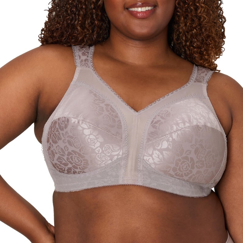 PLAYTEX Womens 18 Hour Comfort-strap Wireless Bra, Full-coverage With 4-way Trusupport, Single & 2-pack Bras, Warm Steel, 38DDD US - Image 1