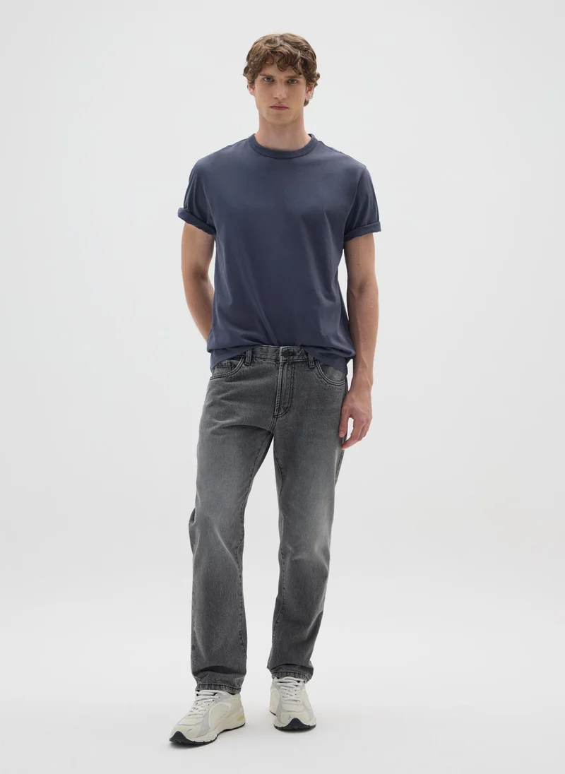 Ovs OVS Blue Pure Cotton T-Shirt With Regular Fit