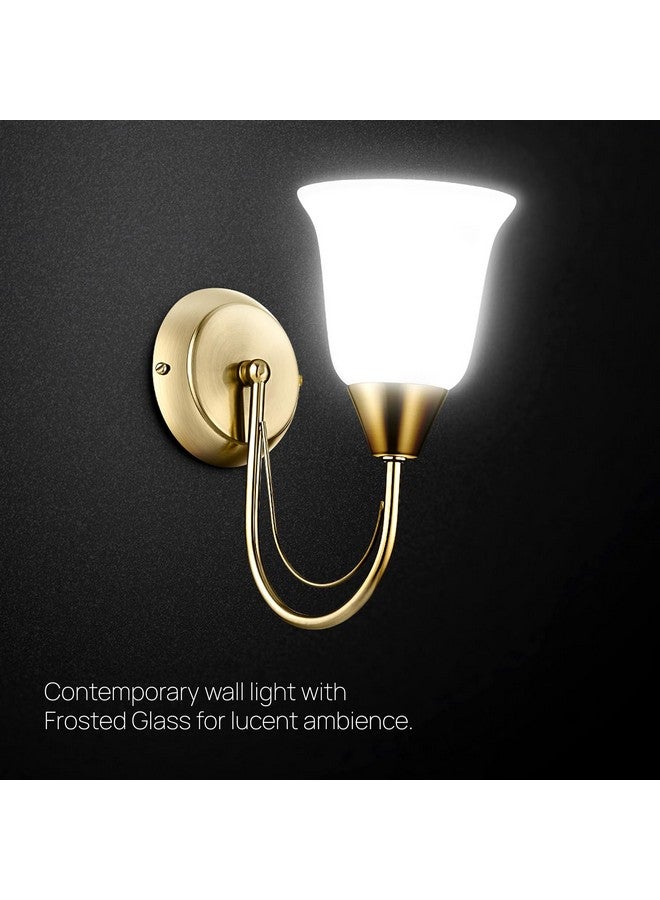 wipro BeuHome Single Wall Light BW05 | Premium Indoor Decorative Light with Frosted Glass | Contemporary Sleek Design | Surface Mounted Classic Wall Light | E27 (1H, Brush Bronze) - Image 4