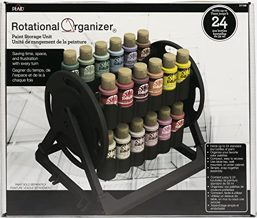 Plaid Rotational Organizer for Acrylic Paint Storage, Paint Storage Container That Stores 24 Standard 2 fl oz Bottles of Acrylic Paint for DIY Arts and Crafts, 31100 - Image 4