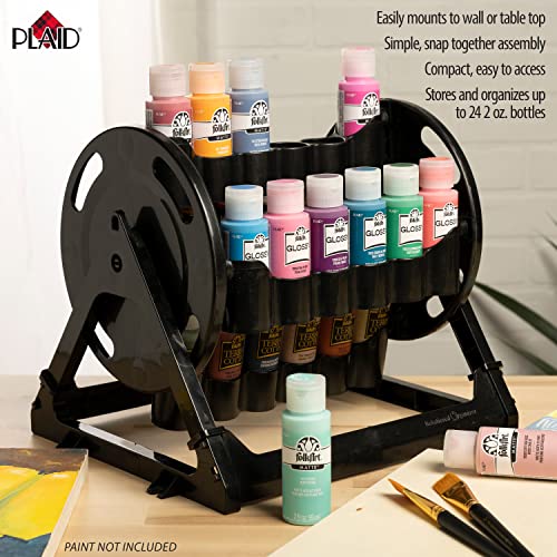 Plaid Rotational Organizer for Acrylic Paint Storage, Paint Storage Container That Stores 24 Standard 2 fl oz Bottles of Acrylic Paint for DIY Arts and Crafts, 31100 - Image 2