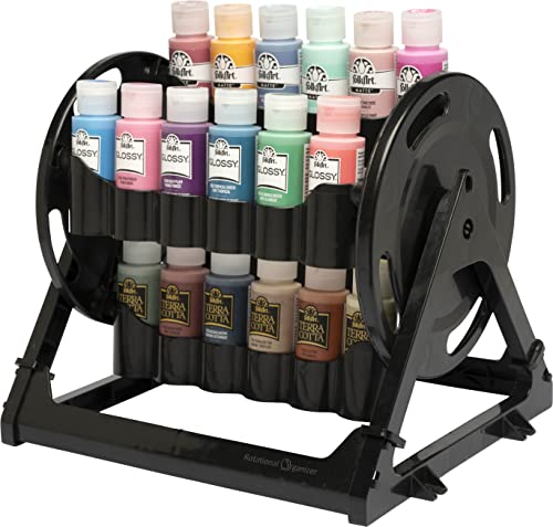 Plaid Rotational Organizer for Acrylic Paint Storage, Paint Storage Container That Stores 24 Standard 2 fl oz Bottles of Acrylic Paint for DIY Arts and Crafts, 31100 - Image 1