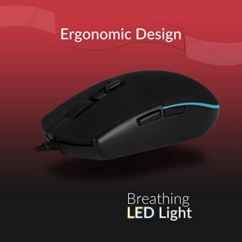 Zebronics War Gaming Keyboard and Mouse Combo,Gold Plated USB, Braided Cable,Multicolour LEDs/Gaming Mouse with breathing LEDs and 3200 DPI - Image 5