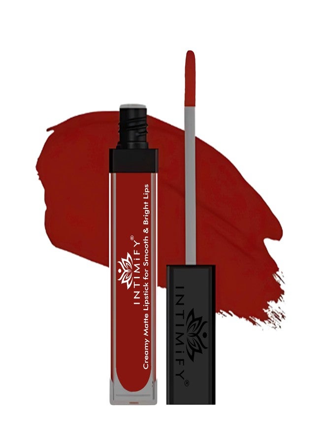 INTIMIFY Premium Matte Liquid Lip Stick For Women Maroon 6 ml (Pack of 1) - Image 1