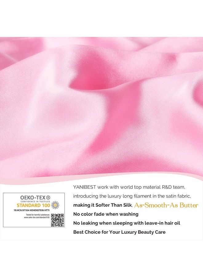 YANIBEST 2Pcs Silk Bonnet for Sleeping Braid Bonnet for Long Hair with Tie Band Bonnet for Braids for Black Women Curly Hair Locs - Image 5