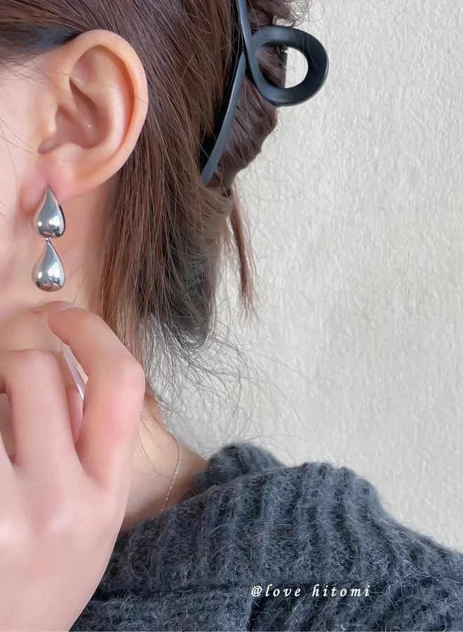 Take Two Take Two Silver Waterdrop Shape Drop Earrings