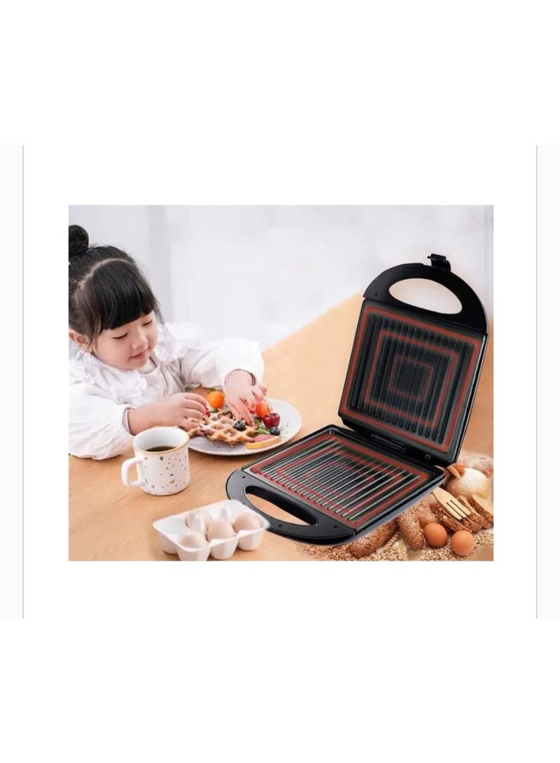 سوكاني صانعة الساندويتشات والشواية سوكاني ٨ في ١، ١٤٠٠ واط، شواية كهربائية متعددة الوظائف، ألواح غير لاصقة، تصميم صغير - أسود (SK-BBQ-147) - Image 2