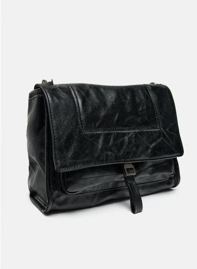 Zara Pleated Hobo Bag Chain Shoulder Bag - Image 2