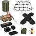 GLOBACT 124 118 RC Crawler Accessories Car Roof Decoration Luggage Net Recovery Board Fire Extinguisher Toolbox Wood Box Shovel for 118 TRX4M 124 Axial SCX24 12Pcs Army Green - Image 3