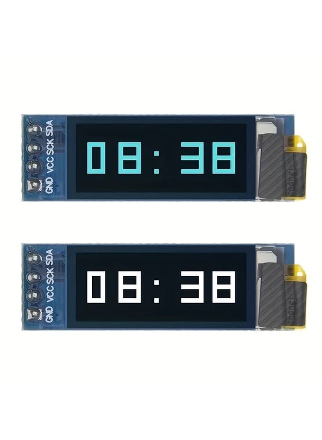 شاشة أوليد بيضاء مقاس 0.91 بوصة من نوع SSD1306 - وحدة عرض بدقة 128x32 مع واجهة I2C/IIC متوافقة مع أردوينو وراسبري باي و ESP32 - Image 2