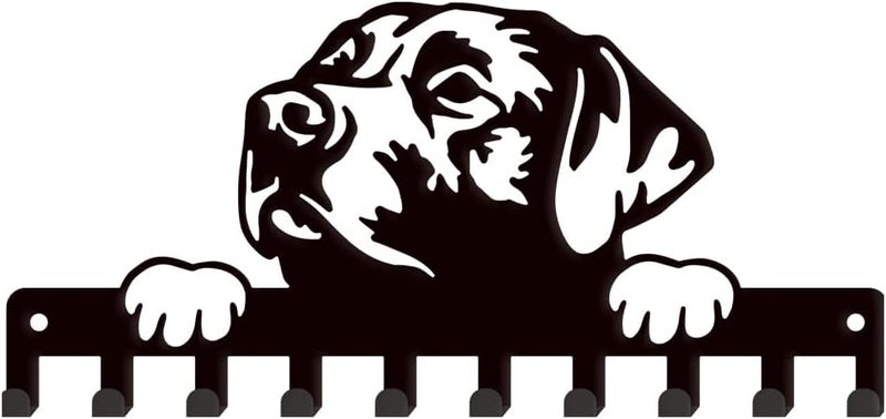 SUPERDANT Labrador Dog Metal Key Hooks with 10-Hooks Key Hanger Coat Hooks Decor Key Holder Wall Decorative Storage Hooks for Dog Leash Entryway Hallway Kitchen Bathroom Stash - Image 1