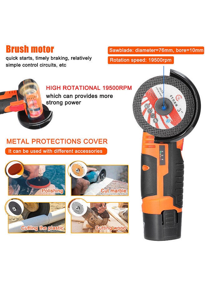 Generic - 19500rpm Electric Grinding Tool Multifunctional Mini Grinder Handheld Cutter for Cutting Polishing Ceramic Tile Wood Stone Steel - Image 1