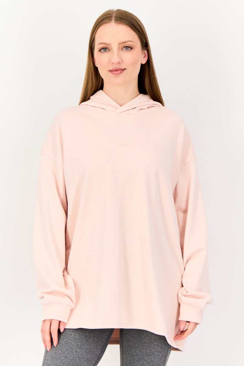 New Balance Women Sportswear Fit Long Sleeve Outdoor Hoodie, Light Pink - Image 1