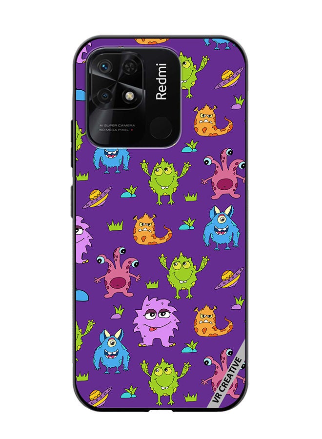 VR CREATIVE Protective Case Cover For Xiaomi Redmi 10C Monsters Cartoon Design Multicolour - Image 1