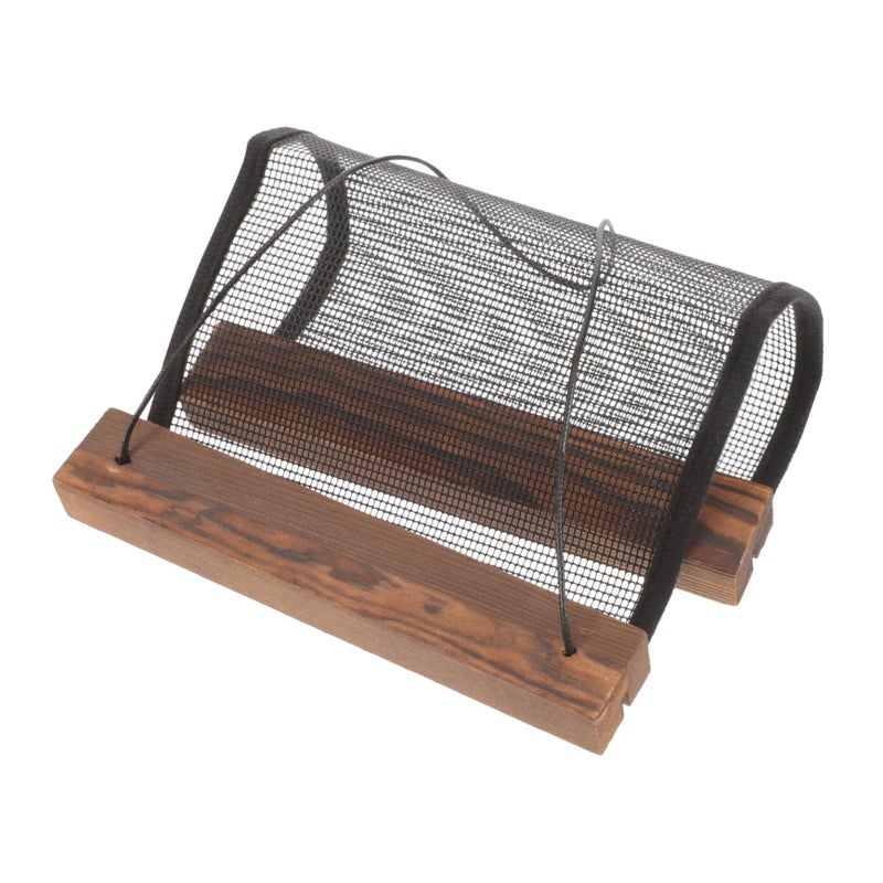 Wood Frame Mesh Earring Holder Large Capacity Jewelry Organizer Display Rack - Image 2