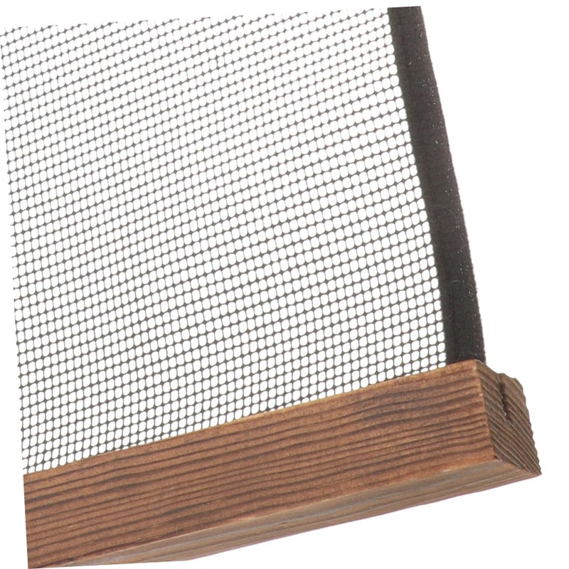 Wood Frame Mesh Earring Holder Large Capacity Jewelry Organizer Display Rack - Image 3