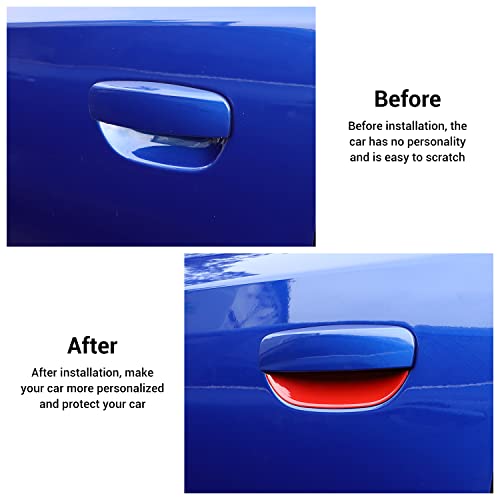 JWWY for Dodge Charger Exterior Door Handle Bowl Cover Trim for 2011-2025+ Dodge Charger Exterior Accessories Red 4pcs - Image 2