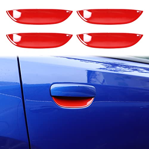 JWWY for Dodge Charger Exterior Door Handle Bowl Cover Trim for 2011-2025+ Dodge Charger Exterior Accessories Red 4pcs - Image 1