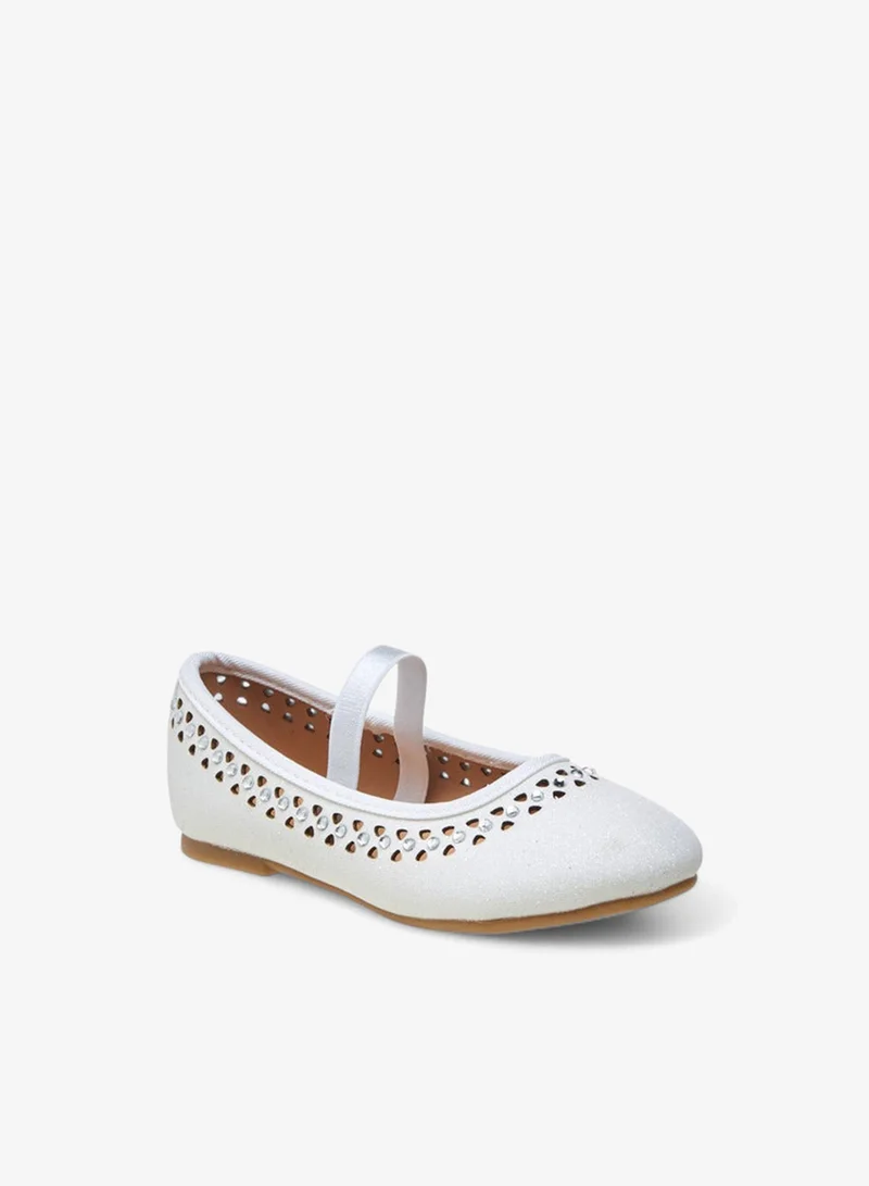 Flora Bella By Shoexpress Flora Bella Embellished Ballerina Shoes With Elastic Closure
