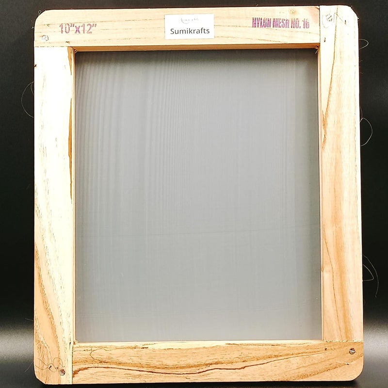 sumikrafts Sumikrafts Screen Printing Wooden Frame Medium Large 1012 with PreStretched Nylon Mesh No 16 Durable ReadytoUse Screen Printing Frame 