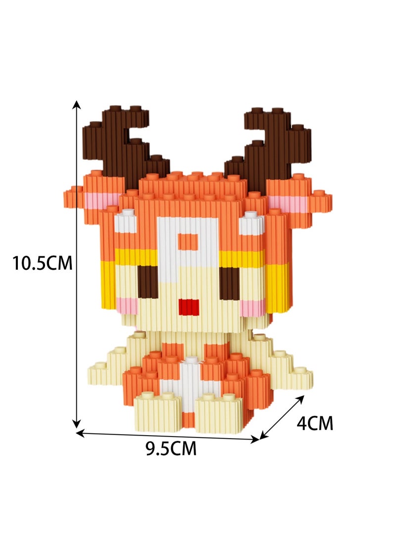 Miniature Small Particle Puzzle Building Blocks Gift Children's Educational Toy Puzzle (Taurus) - Image 2