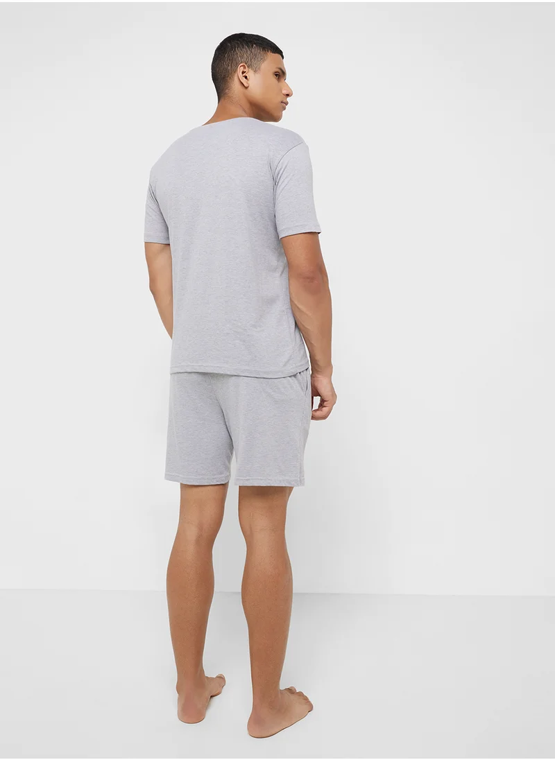 سفنتي فايف Nightwear T-Shirt & Shorts Set