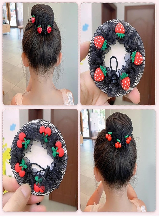 Yizika شبكة شعر للأطفال من يزيكا | شبكة شعر لطيفة على شكل كعكة مع رباط للإغلاق | إكسسوارات شعر قابلة لإعادة الاستخدام للأطفال للراقصين والتزلج والجمباز والباليه والحفلات والمزيد (عبوة من قطعتين) - Image 5