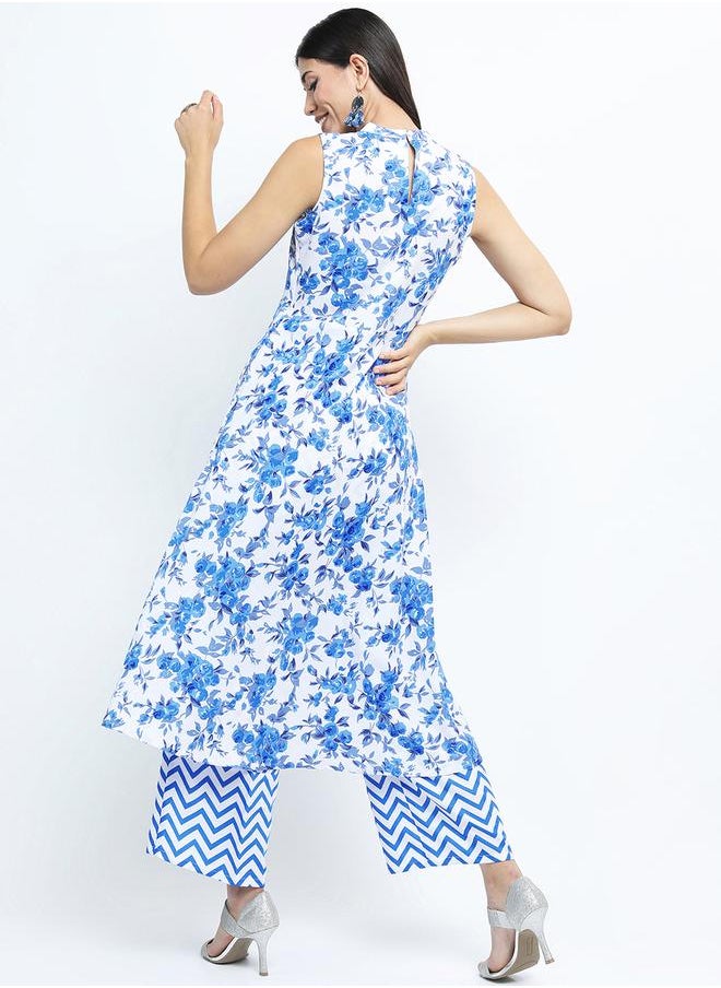 Vishudh Floral Print Kurta & Palazzos Set by Styli  - Image 3