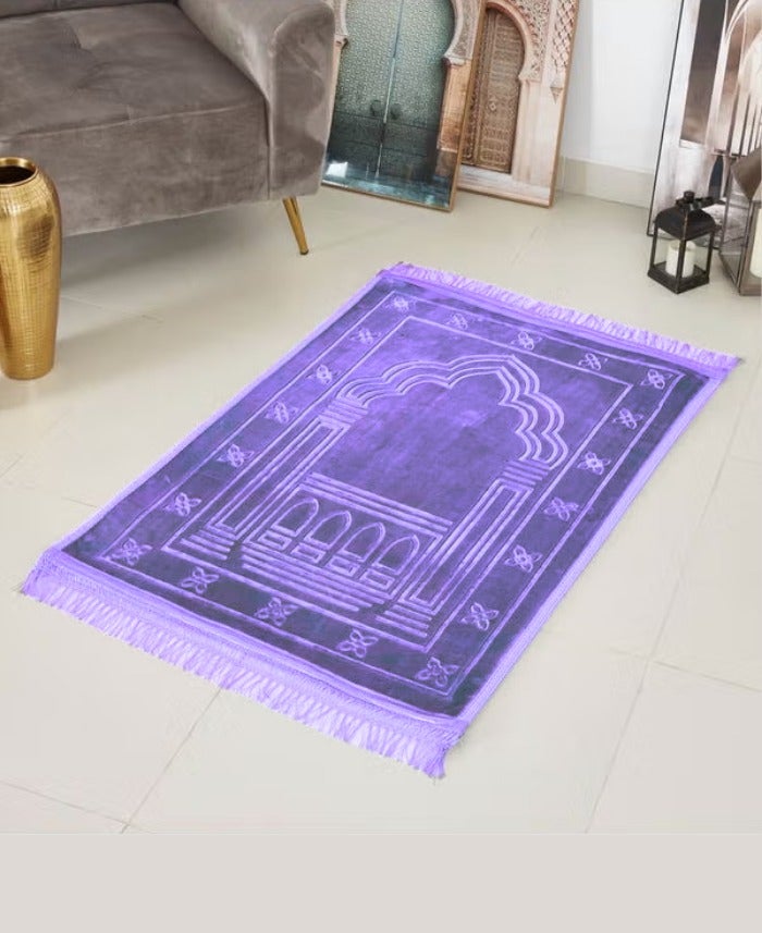 هوم بوكس سجادة صلاة بخامة قطنية وبطانة مريحة وأنيقة . - Image 5