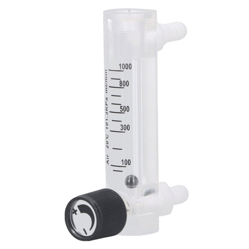 Gas Flow Meter: 10-1000ml/min Range 4% Accuracy Grade - Clear Simple Panel Readout Durable Transparent Acrylic Material for Gas Flow Measure Control Adjustment - Image 1