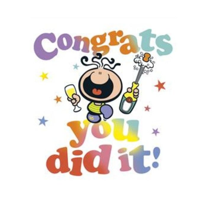 UK Greetings Bubblegum Blank Congratulations You Did It Greeting Card - Image 1