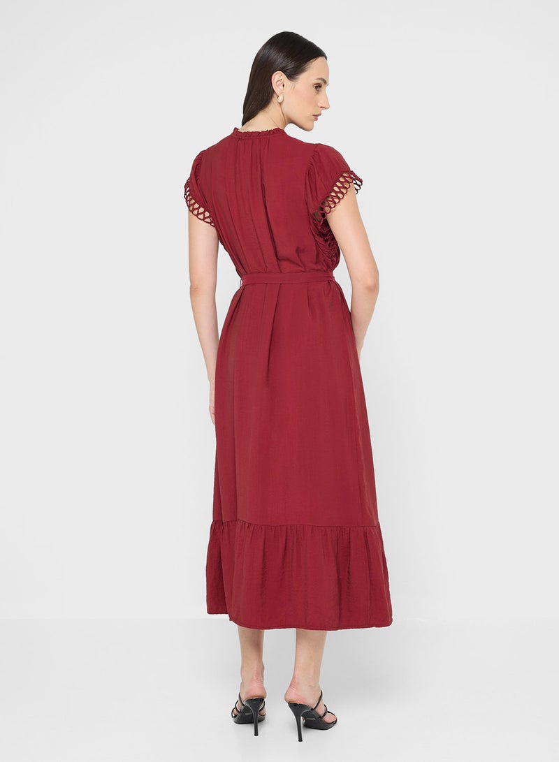 فيرو مودا فستان ماكسي بحزام ملفوف - Image 2