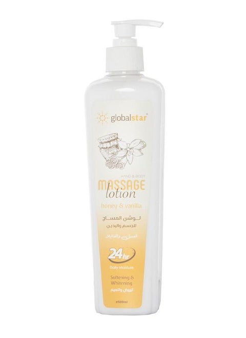 Hand and body massage lotion with honey and vanilla 500 ml