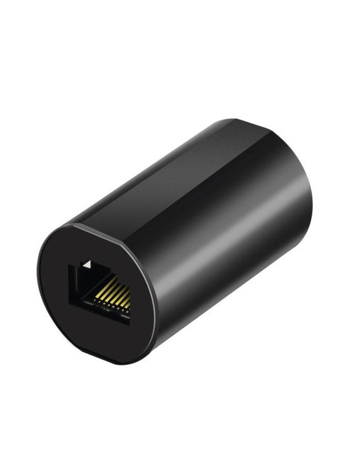 YM88013-Y Lightning Protection Version Network Straight-Through Head RJ45 Network Cable Double Pass Head(Black)