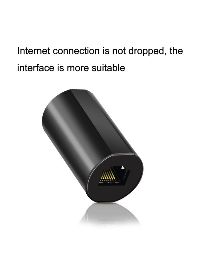 YM88013-Y Lightning Protection Version Network Straight-Through Head RJ45 Network Cable Double Pass Head(Black)
