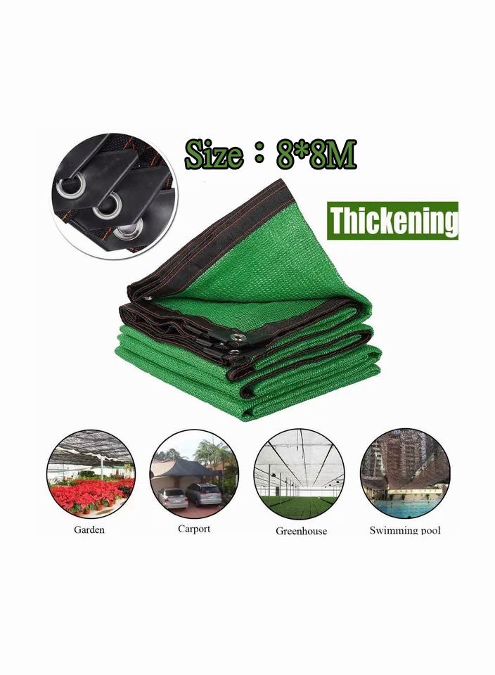 Generic 1-Piece Green Anti-UV Privacy Screen Netting,Garden Screening Windbreak Fencing Shade Net,Size 8*8M  - Image 1
