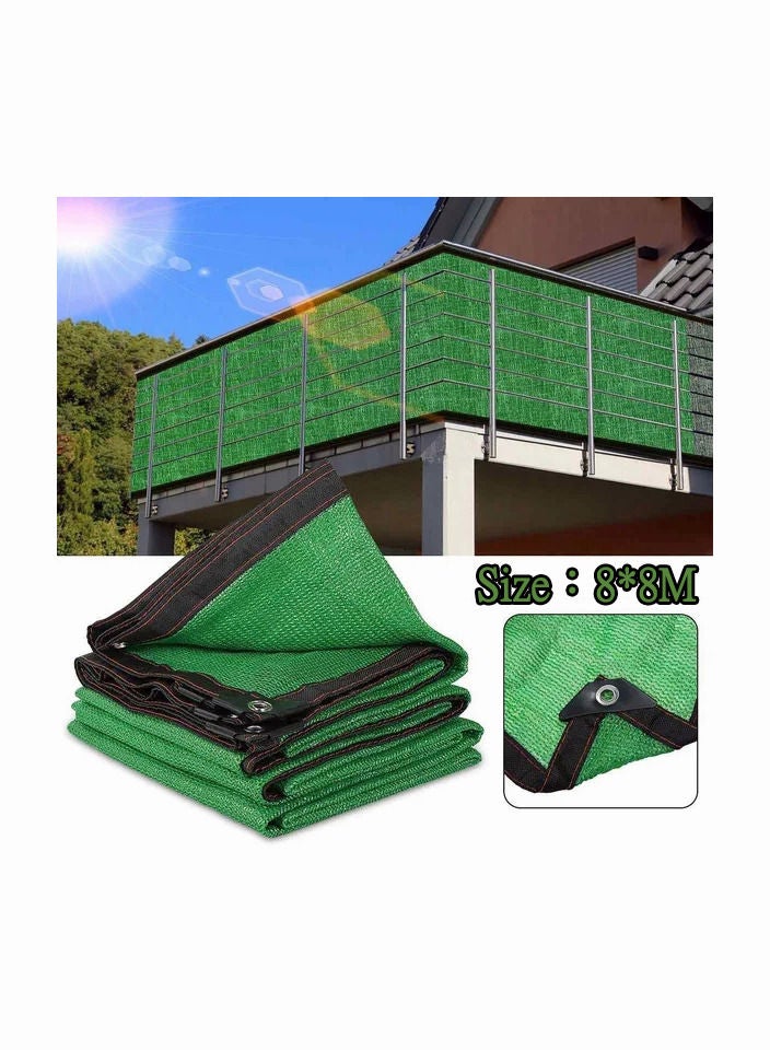 Generic 1-Piece Green Anti-UV Privacy Screen Netting,Garden Screening Windbreak Fencing Shade Net,Size 8*8M  - Image 2