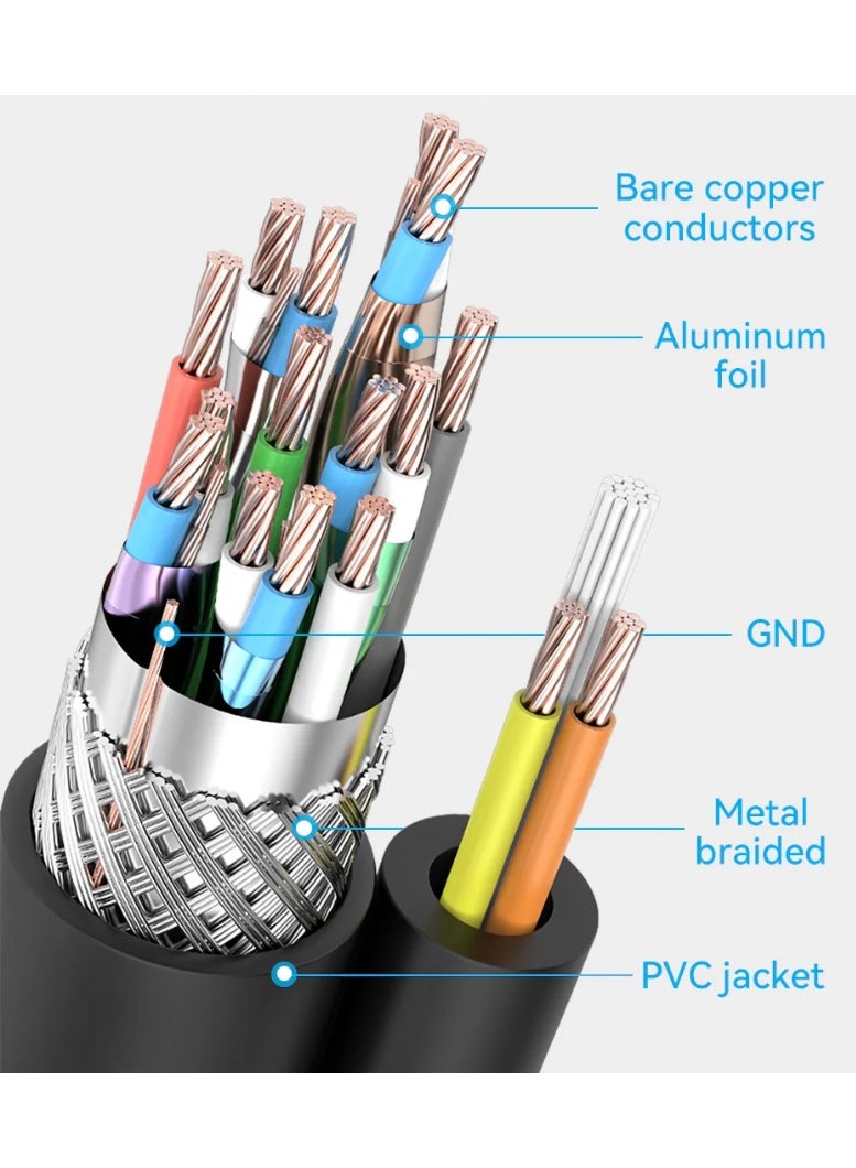 VENTION HDMI-A Male to DP Male HD Cable 1.5M Black Model - Image 3