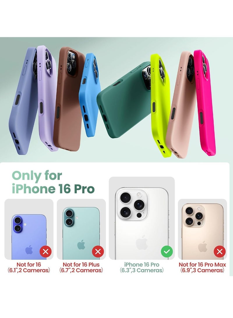 Premium Soft Silicone Case for iPhone 16 Pro - Silky Soft Touch Full-Body Protective Bumper in Lilac - Image 2