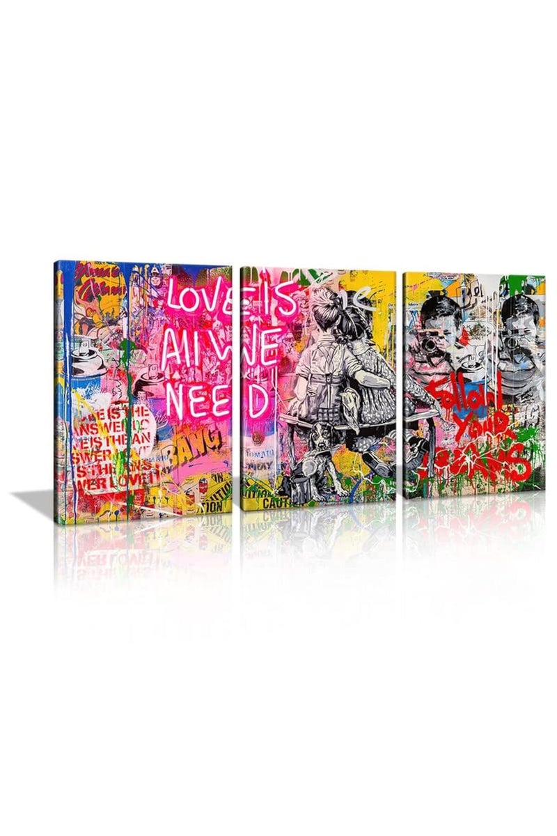 KAWAHONE Banksy Graffiti Wall Art - Love is All We Need - Image 1